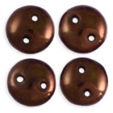 6mm CzechMates 2-Hole Lentils - Dark Bronze - Pack of 50
