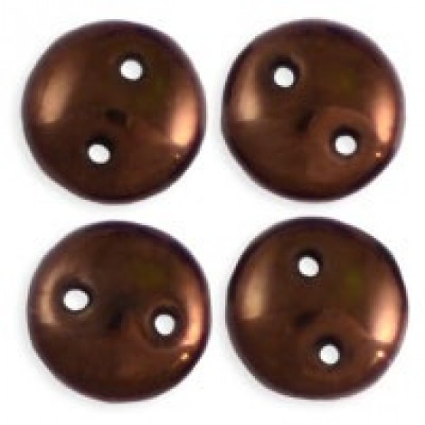 6mm CzechMates 2-Hole Lentils - Dark Bronze - Pack of 50