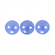 6mm CzechMates 2-Hole Lentils - Pearl Coat Baby Blue - Pack of 50
