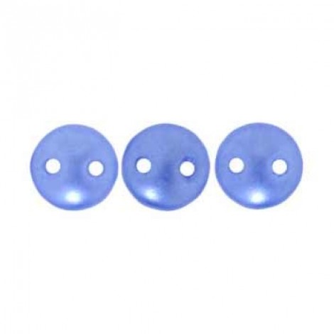 6mm CzechMates 2-Hole Lentils - Pearl Coat Baby Blue - Pack of 50 6mm CzechMates 2-Hole Lentils - Pearl Coat Baby Blue - Pack of 50