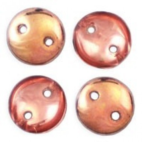6mm CzechMates 2-Hole Lentils - Apollo Gold - Pack of 50 6mm CzechMates 2-Hole Lentils - Apollo Gold - Pack of 50