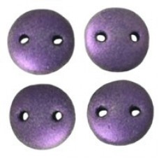 6mm CzechMates 2-Hole Lentils - Metallic Suede Purple - Pack of 50