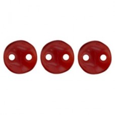 6mm Czechmates 2-Hole Lentils - Siam Ruby - Pack of 50