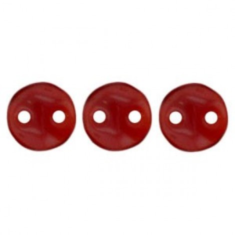 6mm Czechmates 2-Hole Lentils - Siam Ruby - Pack of 50 6mm Czechmates 2-Hole Lentils - Siam Ruby - Pack of 50