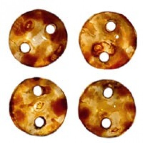 6mm CzechMates 2-Hole Lentil Beads - Crystal Picasso - Pack of 50