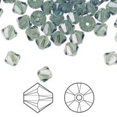 8mm Swarovski Crystal Bicones - Erinite AB - Pack of 2