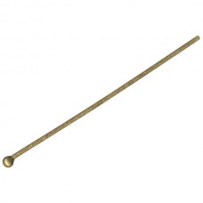 1.5" (38mm) 21ga Ball End Headpins - Ant Brass Plated