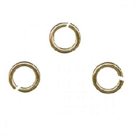 3mm Antique Brass Plated Round Jumprings
