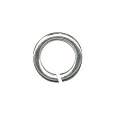 4.5mm 20ga Round Jump Rings - Imitation Rhodium Plated (Dk Silver)