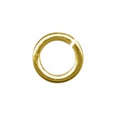 4.5mm OD 20ga Round Jump Rings - Gold Plated - Pack of 100