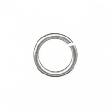 5mm OD 19ga White Plated (Silver) Round Open Jumprings