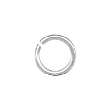 5.5mm OD 20ga Round Jumprings - Silver Plated Brass