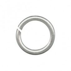 6mm 19ga Imitation Rhodium Plated Round Jumprings - Pack of 50