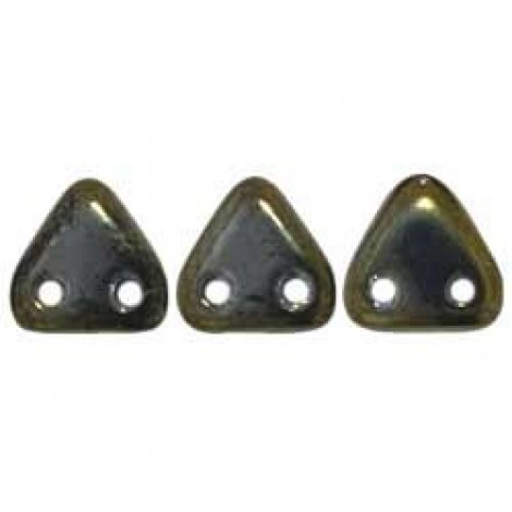 6mm CzechMates 2-Hole Triangles - Iris Brown - 10gm