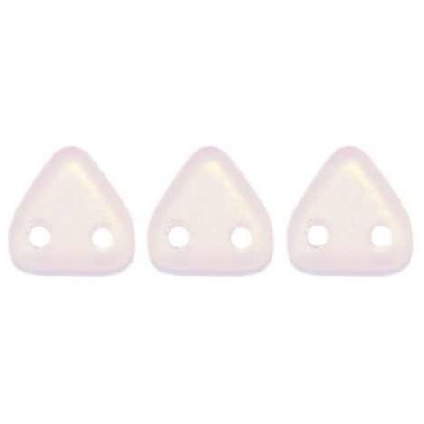6mm CzechMates 2-Hole Triangles - Matte Iris Rosaline - Pack of 65 beads