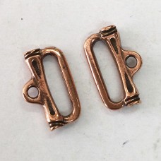 19x12mm TierraCast Bamboo End Bars - Antique Copper - Pack of 2