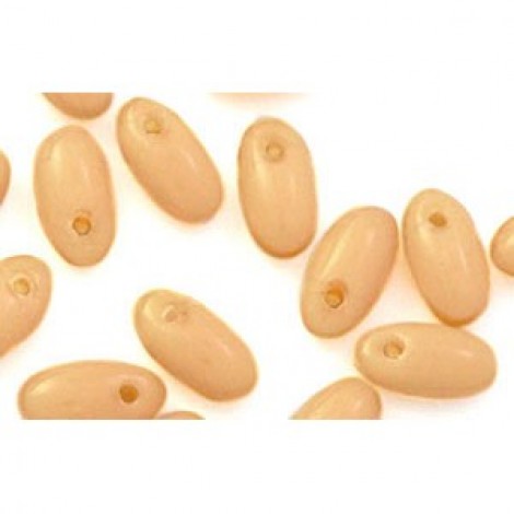 2.5x6mm Czech Rizo Beads - Silk Beige - 22gm