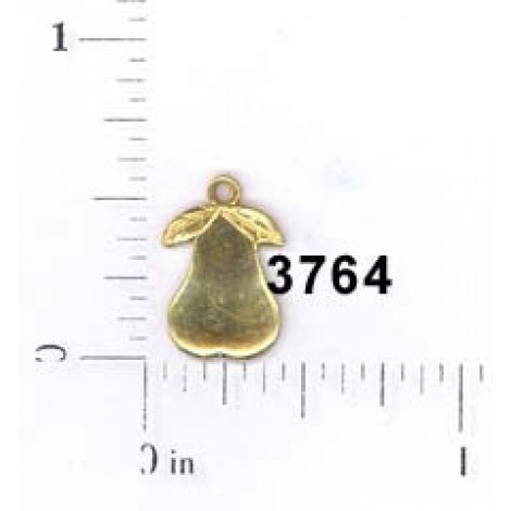 14mm Pear Brass Charm