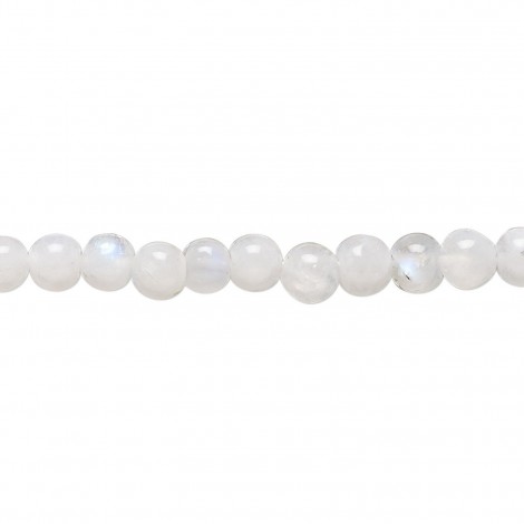 4.5-5mm Rainbow Moonstone Round Beads - strand