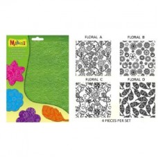 Makins Texture Sheets - Large Floral ABCD