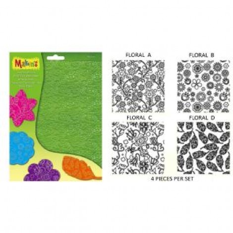 Makins Texture Sheets - Large Floral ABCD