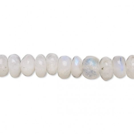 5-7mm Rainbow Moonstone Rondelle Beads - Strand