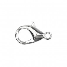 14.5x9mm Silver Plated Zinc Lobster Clasps - Pack of 6