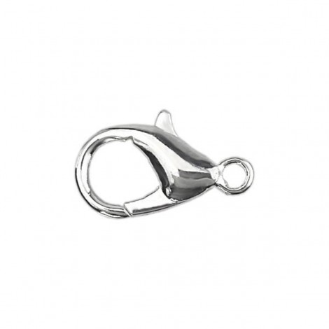 14.5x9mm Silver Plated Zinc Lobster Clasps