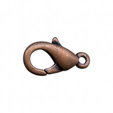 12mm Economy Lobster Clasps - Antique Copper - Pack of 6