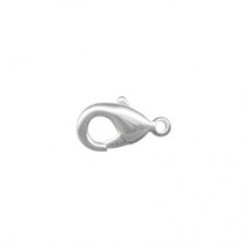 6x10mm Economy Lobster Clasps - Silver Plated - Pack of 6
