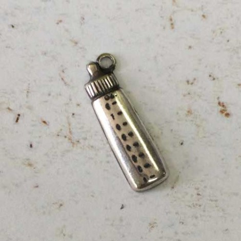 20mm Baby Bottle Sterling Silver Plated Charms - ea