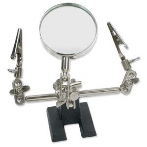 Third Hand with Magnifier & Clips