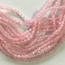 3mm Czech Firepolish Beads - Pink-Crystal Hurricane
