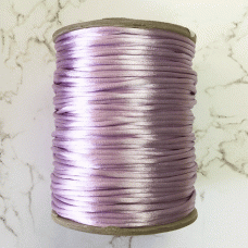 3mm Satin Rattail Cord - Lavender - Per 5 metres