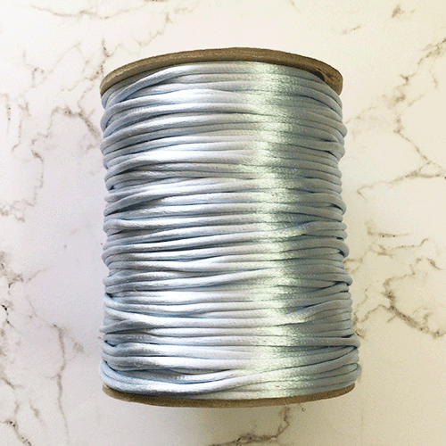 3mm Satin Rattail Cord Light Blue 3MM SATIN RAT TAIL CORD Over