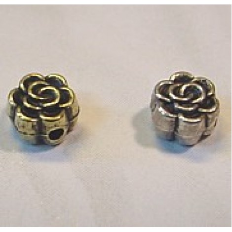 Metallized Rose 5mm Spacer Beads - Antique Gold Plated