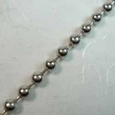 3.2mm Silver Plated Steel Ball Chain - per metre