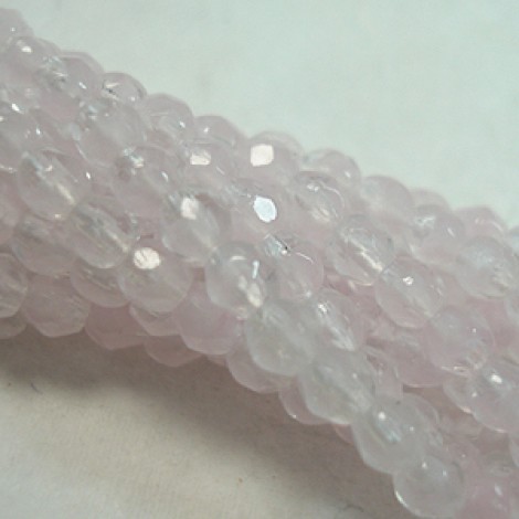 3mm Czech Firepolish Beads - Tickled Pink
