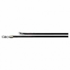 3mm 16in (40cm) Black Rattail Necklace w/Sterling Silver Clasp - Each