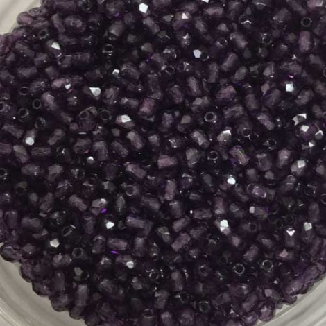 3mm Czech Firepolish Beads - Tanzanite - Pack of 50