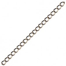 3x4mm Antique Brass Soldered Curb Chain