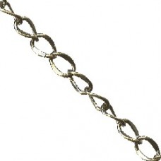 3.5mm Hammered Antique Brass Plated Curb Chain