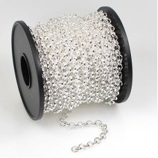 4.5mm Silver Plated Unsoldered Rollo Chain - per metre