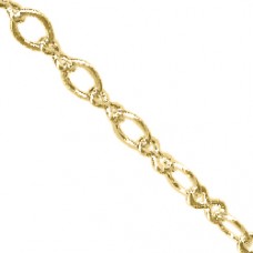 2.9mm Gold Plated Flat Link with Figure-8 Connectors