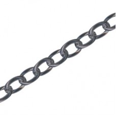 4.6x6.3mm Drawn Cable Chain - Gunmetal Plated - Per metre