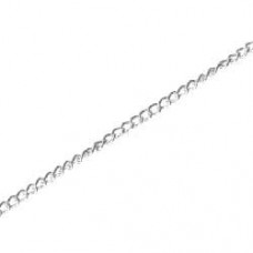 2.4mm Silver Plated Steel Curb Chain