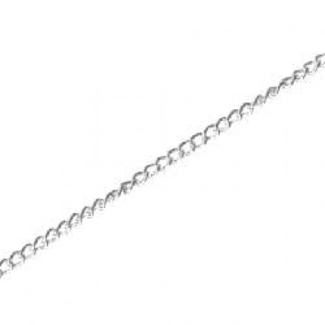 2.4mm Silver Plated Steel Curb Chain