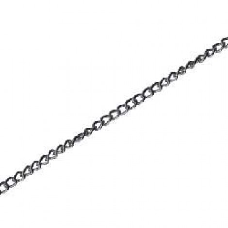 2.4mm Gunmetal Plated Steel Curb Chain