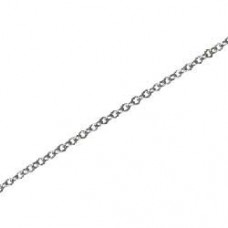 1.9mm White (Nickel Silver) Plated Flat Cable Chain