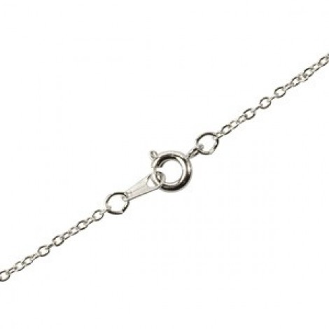 18in 1.6mm Silver (White) Plated Soldered Cable Necklace